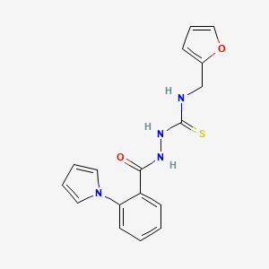 N-(2-furylmethyl)-2-[2-(1H-pyrrol-1-yl)benzoyl]hydrazinecarbothioamide