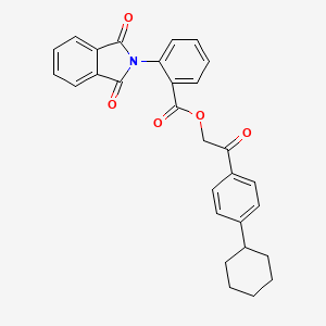 molecular formula C29H25NO5 B4778454 2-(4-cyclohexylphenyl)-2-oxoethyl 2-(1,3-dioxo-1,3-dihydro-2H-isoindol-2-yl)benzoate 