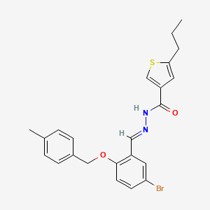 molecular formula C23H23BrN2O2S B4778458 N'-{5-bromo-2-[(4-methylbenzyl)oxy]benzylidene}-5-propyl-3-thiophenecarbohydrazide 