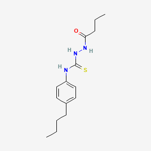molecular formula C15H23N3OS B4778482 N-(4-butylphenyl)-2-butyrylhydrazinecarbothioamide 