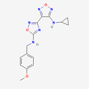 3-[4-(cyclopropylamino)-1,2,5-oxadiazol-3-yl]-N-(4-methoxybenzyl)-1,2,4-oxadiazol-5-amine