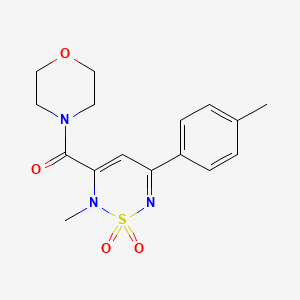 molecular formula C16H19N3O4S B4778497 2-methyl-5-(4-methylphenyl)-3-(4-morpholinylcarbonyl)-2H-1,2,6-thiadiazine 1,1-dioxide 