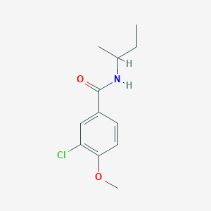 molecular formula C12H16ClNO2 B4778511 N-(sec-butyl)-3-chloro-4-methoxybenzamide 