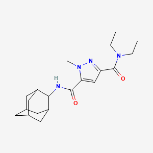 molecular formula C20H30N4O2 B4778515 N~5~-2-adamantyl-N~3~,N~3~-diethyl-1-methyl-1H-pyrazole-3,5-dicarboxamide 
