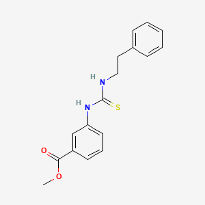 molecular formula C17H18N2O2S B4778518 methyl 3-({[(2-phenylethyl)amino]carbonothioyl}amino)benzoate 