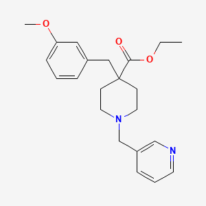 molecular formula C22H28N2O3 B4778521 ethyl 4-(3-methoxybenzyl)-1-(3-pyridinylmethyl)-4-piperidinecarboxylate 