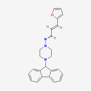 molecular formula C24H23N3O B4778551 4-(9H-fluoren-9-yl)-N-[3-(2-furyl)-2-propen-1-ylidene]-1-piperazinamine 
