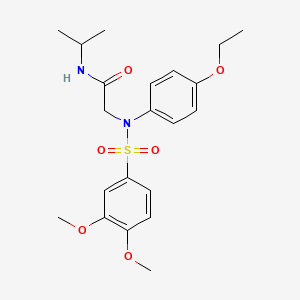 molecular formula C21H28N2O6S B4778554 N~2~-[(3,4-dimethoxyphenyl)sulfonyl]-N~2~-(4-ethoxyphenyl)-N~1~-isopropylglycinamide 