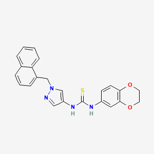 molecular formula C23H20N4O2S B4778560 N-(2,3-dihydro-1,4-benzodioxin-6-yl)-N'-[1-(1-naphthylmethyl)-1H-pyrazol-4-yl]thiourea 