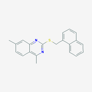 molecular formula C21H18N2S B4778627 4,7-dimethyl-2-[(1-naphthylmethyl)thio]quinazoline 