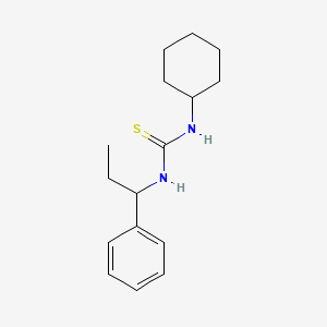 molecular formula C16H24N2S B4778630 N-cyclohexyl-N'-(1-phenylpropyl)thiourea 