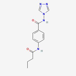 molecular formula C13H15N5O2 B4778661 4-(butyrylamino)-N-4H-1,2,4-triazol-4-ylbenzamide 