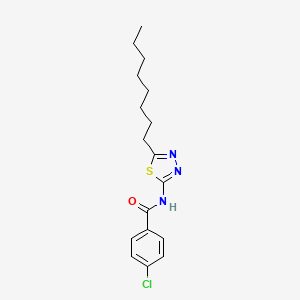 molecular formula C17H22ClN3OS B4778682 4-chloro-N-(5-octyl-1,3,4-thiadiazol-2-yl)benzamide 