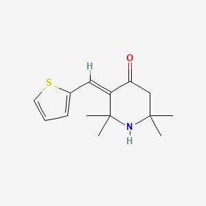 molecular formula C14H19NOS B4778688 2,2,6,6-tetramethyl-3-(2-thienylmethylene)-4-piperidinone 