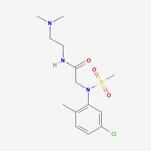 molecular formula C14H22ClN3O3S B4778702 N~2~-(5-chloro-2-methylphenyl)-N~1~-[2-(dimethylamino)ethyl]-N~2~-(methylsulfonyl)glycinamide 
