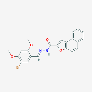 molecular formula C22H17BrN2O4 B477873 N'-(5-bromo-2,4-dimethoxybenzylidene)naphtho[2,1-b]furan-2-carbohydrazide CAS No. 371140-93-1