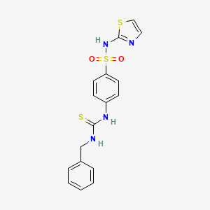 molecular formula C17H16N4O2S3 B4778746 4-{[(benzylamino)carbonothioyl]amino}-N-1,3-thiazol-2-ylbenzenesulfonamide 