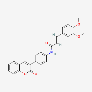 molecular formula C26H21NO5 B4778774 3-(3,4-dimethoxyphenyl)-N-[4-(2-oxo-2H-chromen-3-yl)phenyl]acrylamide 
