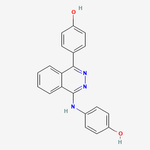 molecular formula C20H15N3O2 B4778807 4-{4-[(4-hydroxyphenyl)amino]-1-phthalazinyl}phenol 