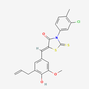 5-(3-allyl-4-hydroxy-5-methoxybenzylidene)-3-(3-chloro-4-methylphenyl)-2-thioxo-1,3-thiazolidin-4-one
