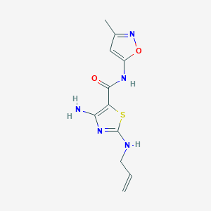 molecular formula C11H13N5O2S B4778820 2-(allylamino)-4-amino-N-(3-methyl-5-isoxazolyl)-1,3-thiazole-5-carboxamide 