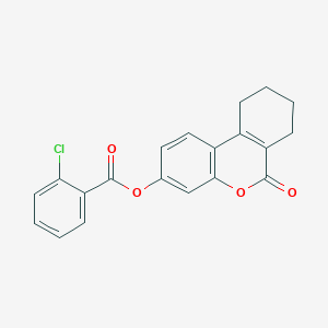 molecular formula C20H15ClO4 B4778879 6-oxo-7,8,9,10-tetrahydro-6H-benzo[c]chromen-3-yl 2-chlorobenzoate 