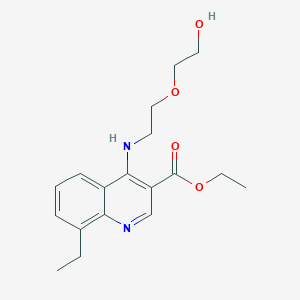 ethyl 8-ethyl-4-{[2-(2-hydroxyethoxy)ethyl]amino}-3-quinolinecarboxylate