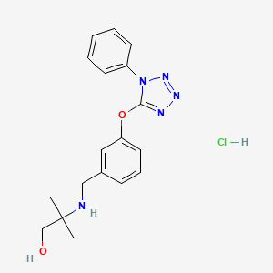molecular formula C18H22ClN5O2 B4778919 2-methyl-2-({3-[(1-phenyl-1H-tetrazol-5-yl)oxy]benzyl}amino)-1-propanol hydrochloride 