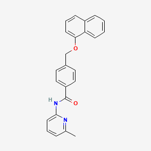 molecular formula C24H20N2O2 B4778942 N-(6-methyl-2-pyridinyl)-4-[(1-naphthyloxy)methyl]benzamide 