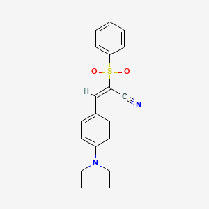 molecular formula C19H20N2O2S B4778958 3-[4-(diethylamino)phenyl]-2-(phenylsulfonyl)acrylonitrile 