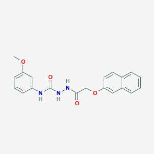 molecular formula C20H19N3O4 B4778981 N-(3-methoxyphenyl)-2-[(2-naphthyloxy)acetyl]hydrazinecarboxamide 