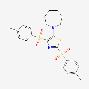 1-{2,4-bis[(4-methylphenyl)sulfonyl]-1,3-thiazol-5-yl}azepane