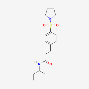 molecular formula C17H26N2O3S B4779029 N-(sec-butyl)-3-[4-(1-pyrrolidinylsulfonyl)phenyl]propanamide 