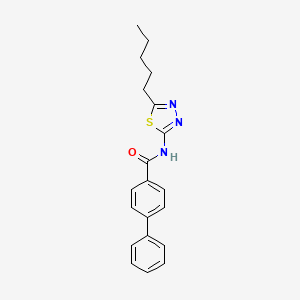 molecular formula C20H21N3OS B4779054 N-(5-pentyl-1,3,4-thiadiazol-2-yl)-4-biphenylcarboxamide 