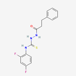 molecular formula C16H15F2N3OS B4779061 N-(2,4-difluorophenyl)-2-(3-phenylpropanoyl)hydrazinecarbothioamide 