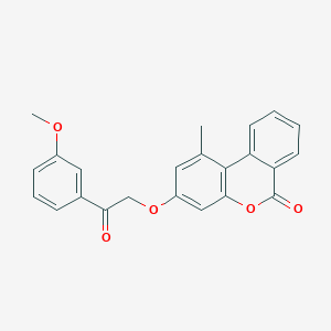 molecular formula C23H18O5 B4779064 3-[2-(3-methoxyphenyl)-2-oxoethoxy]-1-methyl-6H-benzo[c]chromen-6-one 
