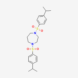 molecular formula C23H32N2O4S2 B4779080 1,4-bis[(4-isopropylphenyl)sulfonyl]-1,4-diazepane 