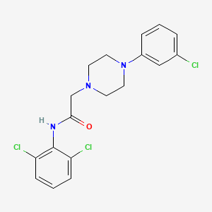 2-[4-(3-chlorophenyl)-1-piperazinyl]-N-(2,6-dichlorophenyl)acetamide