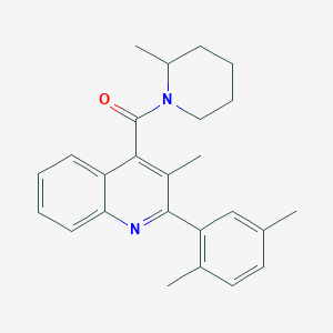 molecular formula C25H28N2O B4779110 2-(2,5-dimethylphenyl)-3-methyl-4-[(2-methyl-1-piperidinyl)carbonyl]quinoline 