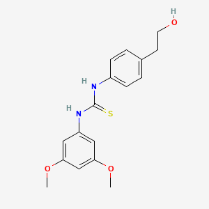 molecular formula C17H20N2O3S B4779114 N-(3,5-dimethoxyphenyl)-N'-[4-(2-hydroxyethyl)phenyl]thiourea 