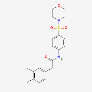 molecular formula C20H24N2O4S B4779139 2-(3,4-dimethylphenyl)-N-[4-(4-morpholinylsulfonyl)phenyl]acetamide 