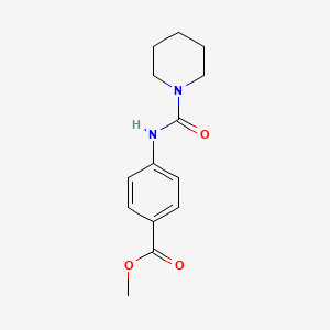 molecular formula C14H18N2O3 B4779161 methyl 4-[(1-piperidinylcarbonyl)amino]benzoate 