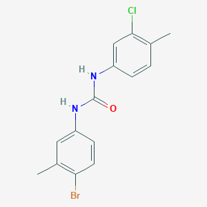 molecular formula C15H14BrClN2O B4779166 N-(4-bromo-3-methylphenyl)-N'-(3-chloro-4-methylphenyl)urea 