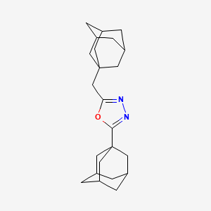 molecular formula C23H32N2O B4779178 2-(1-adamantyl)-5-(1-adamantylmethyl)-1,3,4-oxadiazole 