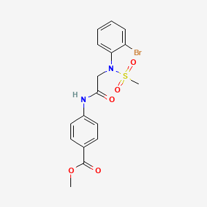 methyl 4-{[N-(2-bromophenyl)-N-(methylsulfonyl)glycyl]amino}benzoate