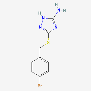 molecular formula C9H9BrN4S B4779213 5-[(4-bromobenzyl)thio]-4H-1,2,4-triazol-3-amine 