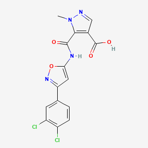 5-({[3-(3,4-dichlorophenyl)-5-isoxazolyl]amino}carbonyl)-1-methyl-1H-pyrazole-4-carboxylic acid