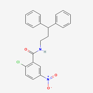 molecular formula C22H19ClN2O3 B4779240 2-chloro-N-(3,3-diphenylpropyl)-5-nitrobenzamide 