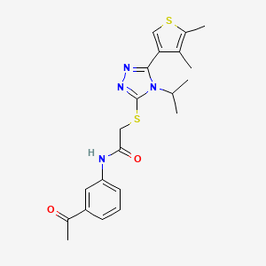 N-(3-acetylphenyl)-2-{[5-(4,5-dimethyl-3-thienyl)-4-isopropyl-4H-1,2,4-triazol-3-yl]thio}acetamide