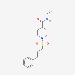 molecular formula C18H26N2O3S B4779318 N-allyl-1-[(3-phenylpropyl)sulfonyl]-4-piperidinecarboxamide 